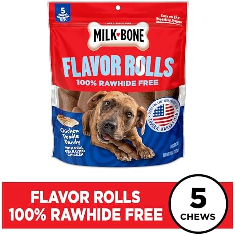 Milk-Bone Flavor Rolls Dog Chews, Chicken Doodle Dandy, 5 Count