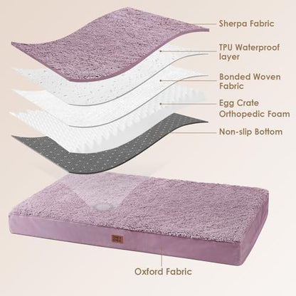 EHEYCIGA Orthopedic Dog Bed Extra Large with Removable Washable Cover, 44IN