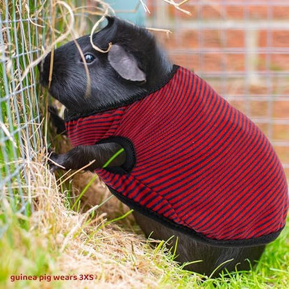 Guinea Pig Clothes (2-Pack), Striped Small Animal Vest T-Shirt