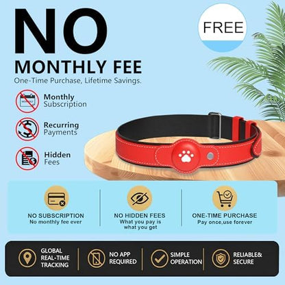New GPS Tracker for Dogs: Smart Pet Collar with Real-Time Tracking,No Monthly Fee/Subscription (iOS & Android) Waterproof, Anti-Lost,365-Day Long Battery Life GPS Tracker Dog Collar(Tracker Included)