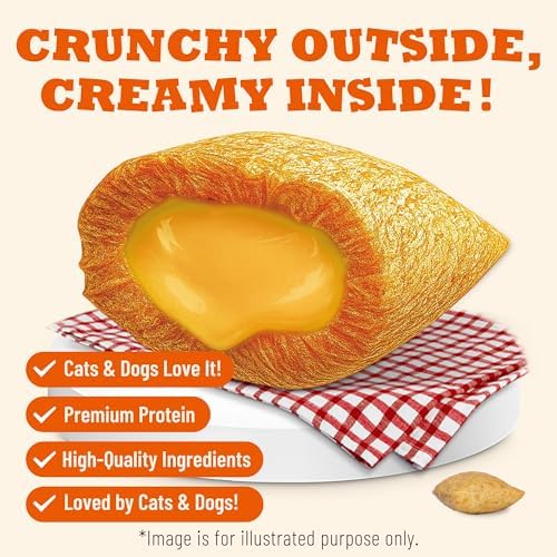 29.45oz Pumpkin Treats for Cats & Dogs with Egg Yolk Creamy Core