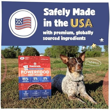 Pawstruck Air Dried Dog Food with Real Beef, Grain-Free, Made in USA, Vet Recommended, High Protein Limited Ingredient Full-Feed for All Breeds & Ages, 10-lbs