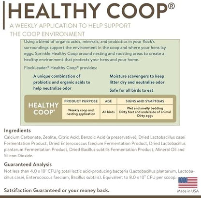 FlockLeader Healthy Coop, Odor & Moisture Neutralizer for Chicken Coop,12lb