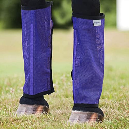 Fine Mesh Fly Boots Loose Fitting & Non-Slip Horse Fly Leggings No More Horsefly Nuisance Greatly Reduce Stomping Breathable with Natural Air Flow (Set of 4)