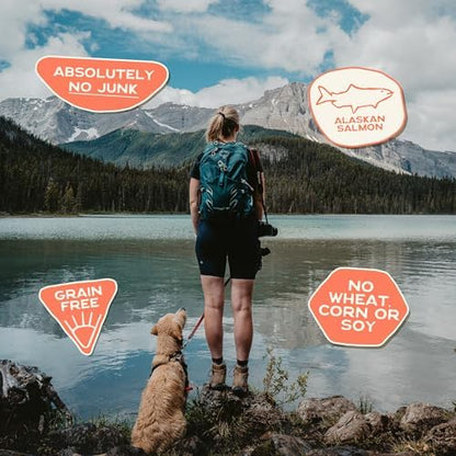 Smart Cookie Freeze Dried Salmon Bites - Single Ingredient Freeze Dried Treats for Dogs - Wild Caught Alaskan Salmon Dog Training Treats & Dog Food Topper - Made in USA - 2oz Bag, 1 Pack