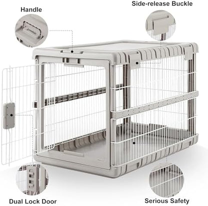 ZOMISIA 36" L Collapsible Dog Crate for Dogs, Heavy Duty Dog Kennel Indoor