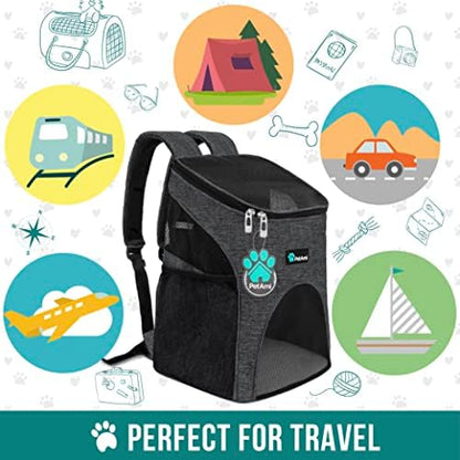 PetAmi Cat Backpack Carrier for Small Dogs and Large Cats, Airline Approved