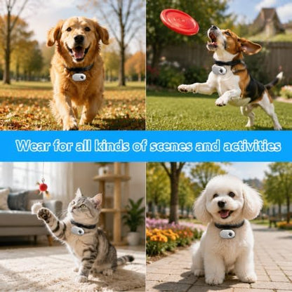 1080P Pet POV Camera for Cats & Dogs, Wearable Collar Video Recorder, Compact Body Camera for Outdoor Adventures, Indoor Playtime & Daily Activities, No WiFi Required, Gift for Pet Owners