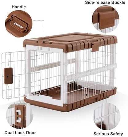 ZOMISIA 28" L Collapsible Dog Crate for Dogs, Heavy Duty Dog Kennel Indoor