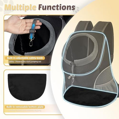 WOYYHO Pet Dog Carrier Backpack, Ventilated Small Dog Front Backpack