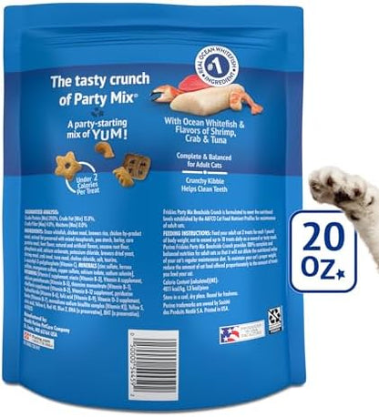 Friskies Purina Party Mix Beachside Crunch Cat Treats, 20 oz Pouch
