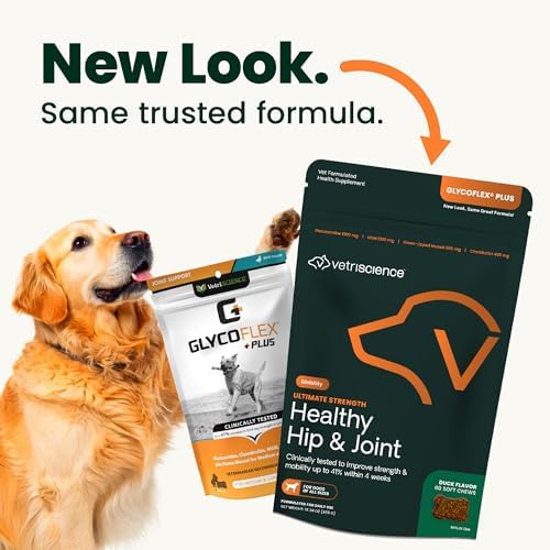 VetriScience Ultimate Strength Healthy Hip & Joint Chews for Dogs, 60 Count