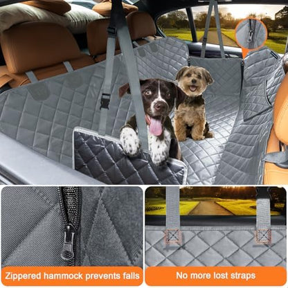 URPOWER Dog Car Seat Cover for Back Seat, Waterproof Hammock for Car & SUV