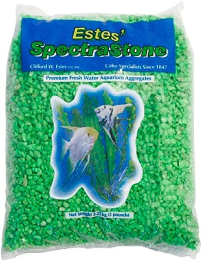 Spectrastone Permaglo Green Aquarium Gravel for Freshwater Aquariums, 5-Pound Bag