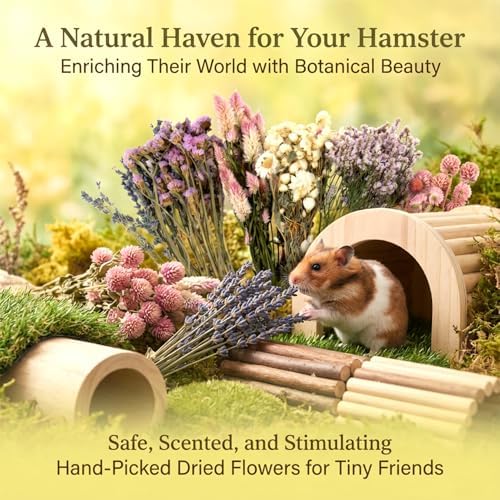 Sukh Hamster Sprays Habitat Decor - Natural Cage Accessories for Enrichment