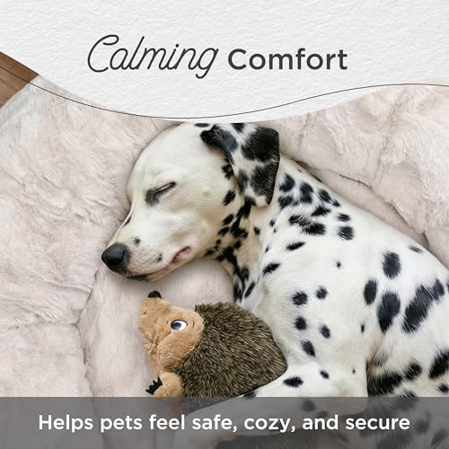 Best Friends by Sheri Original Calming Donut Dog Bed, Oyster, Medium, 30"