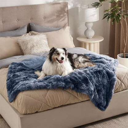 Bedsure Waterproof Dog Blankets for Large Dogs, Fluffy Faux Fur, 50×60"