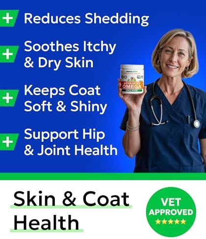 Advanced Omega 3 + Collagen for Dogs - Fish Oil for Skin & Joints Health