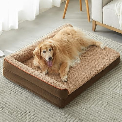 BFPETHOME Orthopedic Washable Dog Bed, Sleeping Couch for Large Senior Dogs