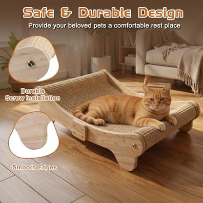 Small Sisal Cat Scratch Bed for Scratching and Resting,Cat Scratcher Chair