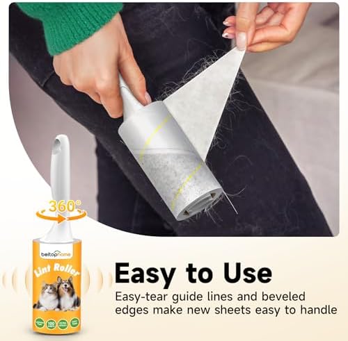 Extra Sticky Lint Roller for Pet Hair, 1000 Sheets, 3 Handles