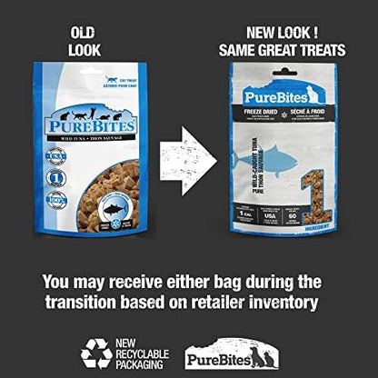 PureBites Tuna Single Ingredient Freeze Dried Cat Treats, 0.88 oz