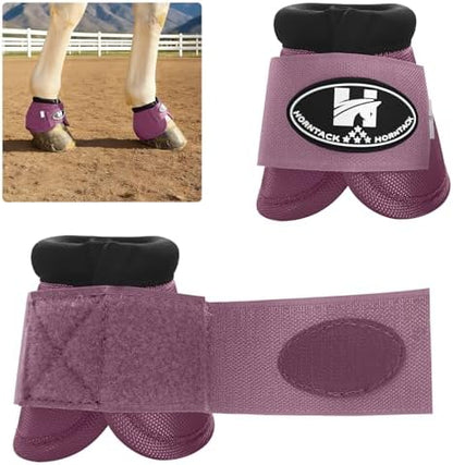 Horse Bell Boots for Outdoor Sports (Maroon, XL)