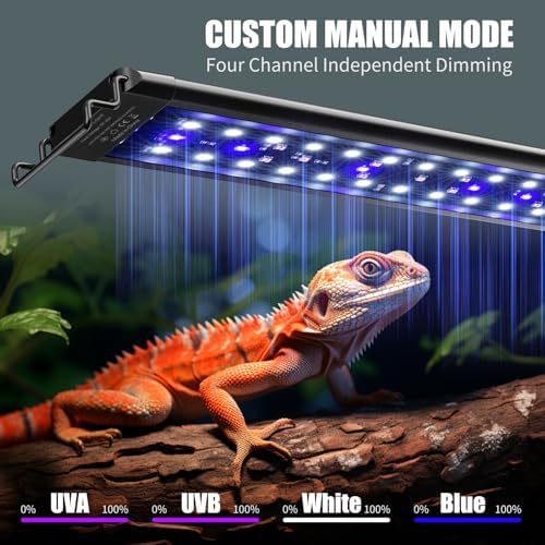 8-Inch UVA UVB Light for Reptiles with Controller, Full Spectrum