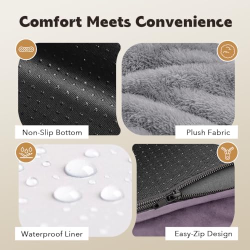 MEKIY XXL Orthopedic Waterproof Dog Bed with Bolster for Extra Large Dogs