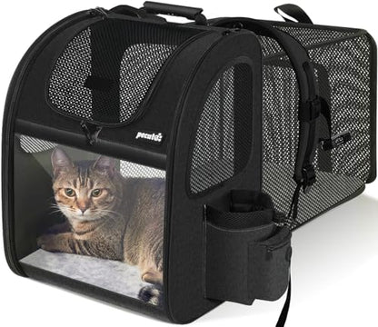 pecute Cat Backpack Expandable, Cat Backpack for Cat with Acrylic Window