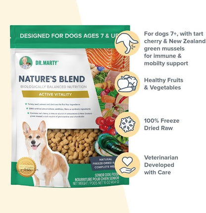 Dr. Marty Nature's Blend Active Vitality Freeze Dried Dog Food, 16 oz.
