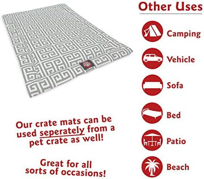42" Towers Gray Crate Dog Bed Mat By Majestic Pet Products