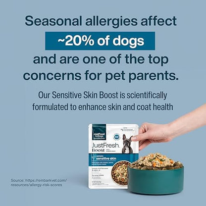 JustFoodForDogs JustFresh Boost Sensitive Skin Dog Food Toppers - 8 Pack