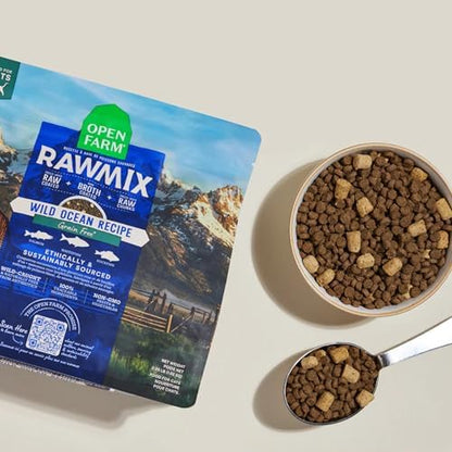 Open Farm RawMix Dry Cat Food, Wild Ocean Grain Free Kibble, 2.25lb Bag