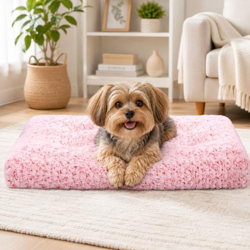 Dog Bed Medium Size, Plush Washable Pet Bed Mat, Dog Crate Bed 29"x21"