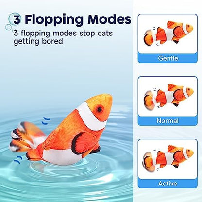 Potaroma Cat Toys Flopping Fish with SilverVine and Catnip