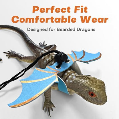 Dinosaur Wing Reptile Harness Set, S/M/L Adjustable Small Pets
