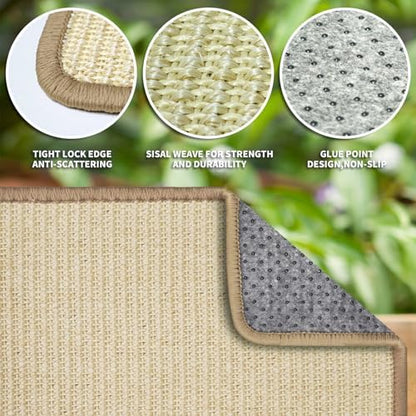 2Pcs Rabbit Scratch Mat,16 x 12 Inch Sisal Rabbit Scratching Pad