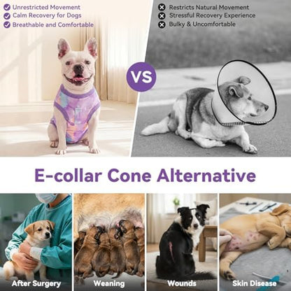 cyeollo Dog Surgery Recovery Suit, Spay Neuter Onesie for Female Male Dogs