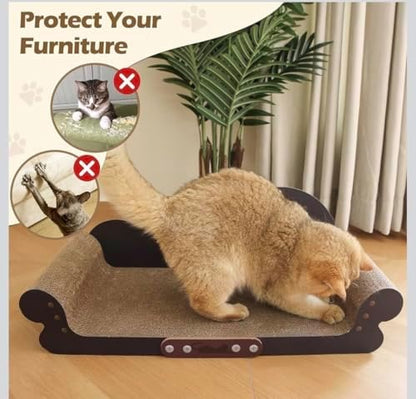 Cat Scratcher Sofa Bed, Corrugated Cardboard, High Density Thick Material, Large Space, Recyclable, Furniture Protector