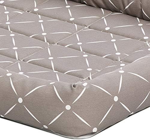 Midwest Homes for Pets 40230-MRD Quiet Time Couture Ashton Bolster Pet Bed, Medium Dog/30, Mushroom