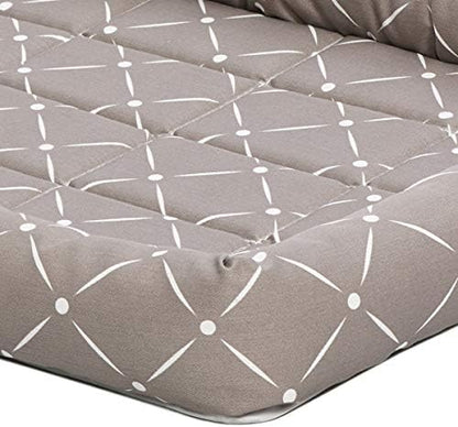 Midwest Homes for Pets 40230-MRD Quiet Time Couture Ashton Bolster Pet Bed, Medium Dog/30, Mushroom