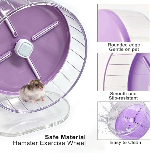 Silent Hamster Wheel,7.87 Inch Quiet Spinner Dwarf Hamster Running Wheel