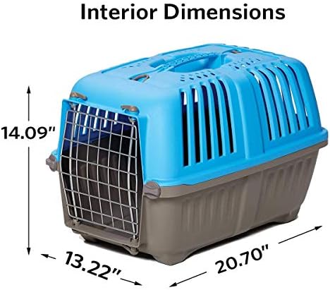 Spree by MidWest 22-Inch Travel Carrier, Blue, Fits Pets up to 12 lbs