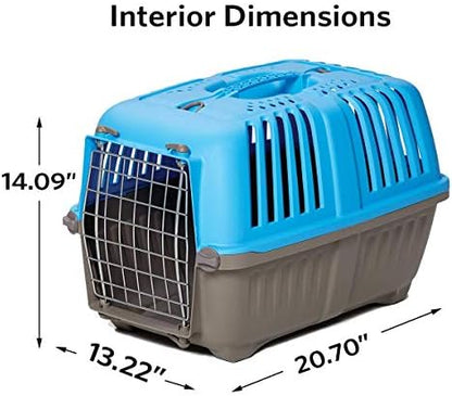 Spree by MidWest 22-Inch Travel Carrier, Blue, Fits Pets up to 12 lbs