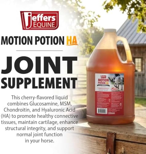 Jeffers Motion Potion Joint Supplement Liquid with HA for Horses | 1 Gallon