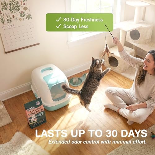 Sprinkle & Sweep: Litter Box Deodorizer - 2 Pack, 8oz Bags - Cat & Kitten Home Odor Neutralizer, Ultra-Absorbent Formula, Non-Toxic, Pet Smell Control