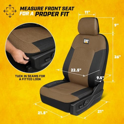 CAT MeshFlex Seat Covers Full Set for Full-Size Pickup Trucks Only - Beige