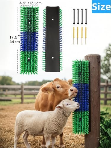 Livestock Scratching Brush 4 Pack, Itch Relief Goat Scratching Post
