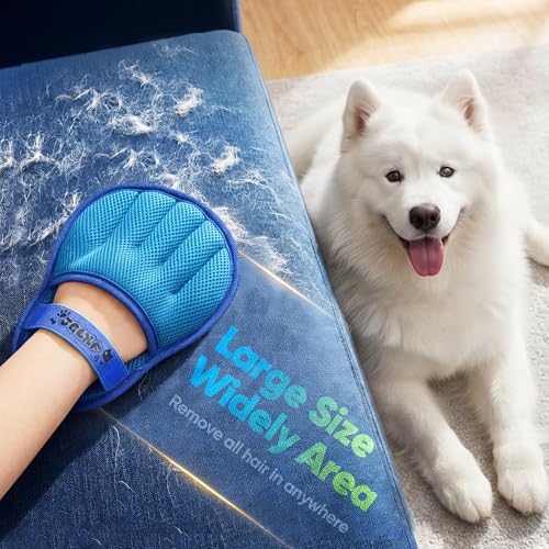 Pet Hair Removal Glove Cat & Dog, Electrostatic Reusable Hair Remover Tool